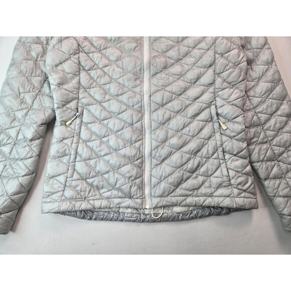 North Face Thermoball Primaloft Silver Quilted Puffer Jacket Womens Medium M - Picture 4 of 7
